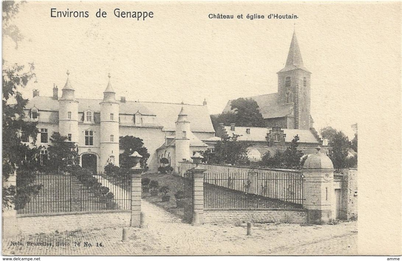 Environs De Genappe  *   Chateau Et église D'Houtain (Nels, 14) - Genappe