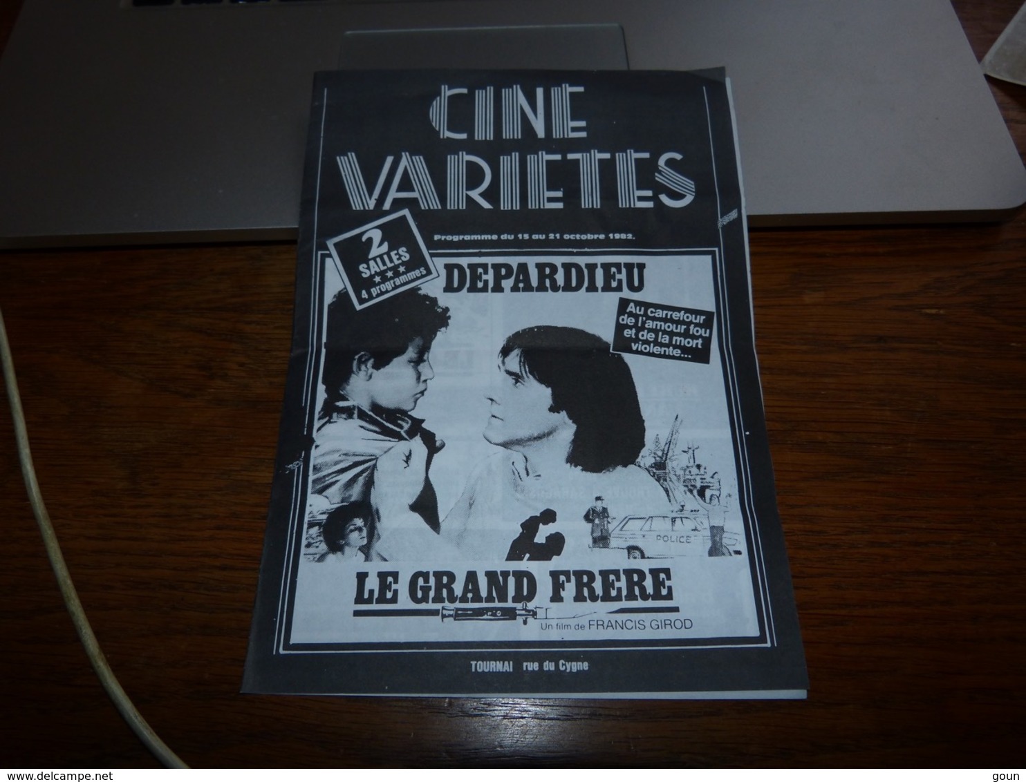 Programme Cinéma Variétés 1982 Tournai Gérard Depardieur - Programmes