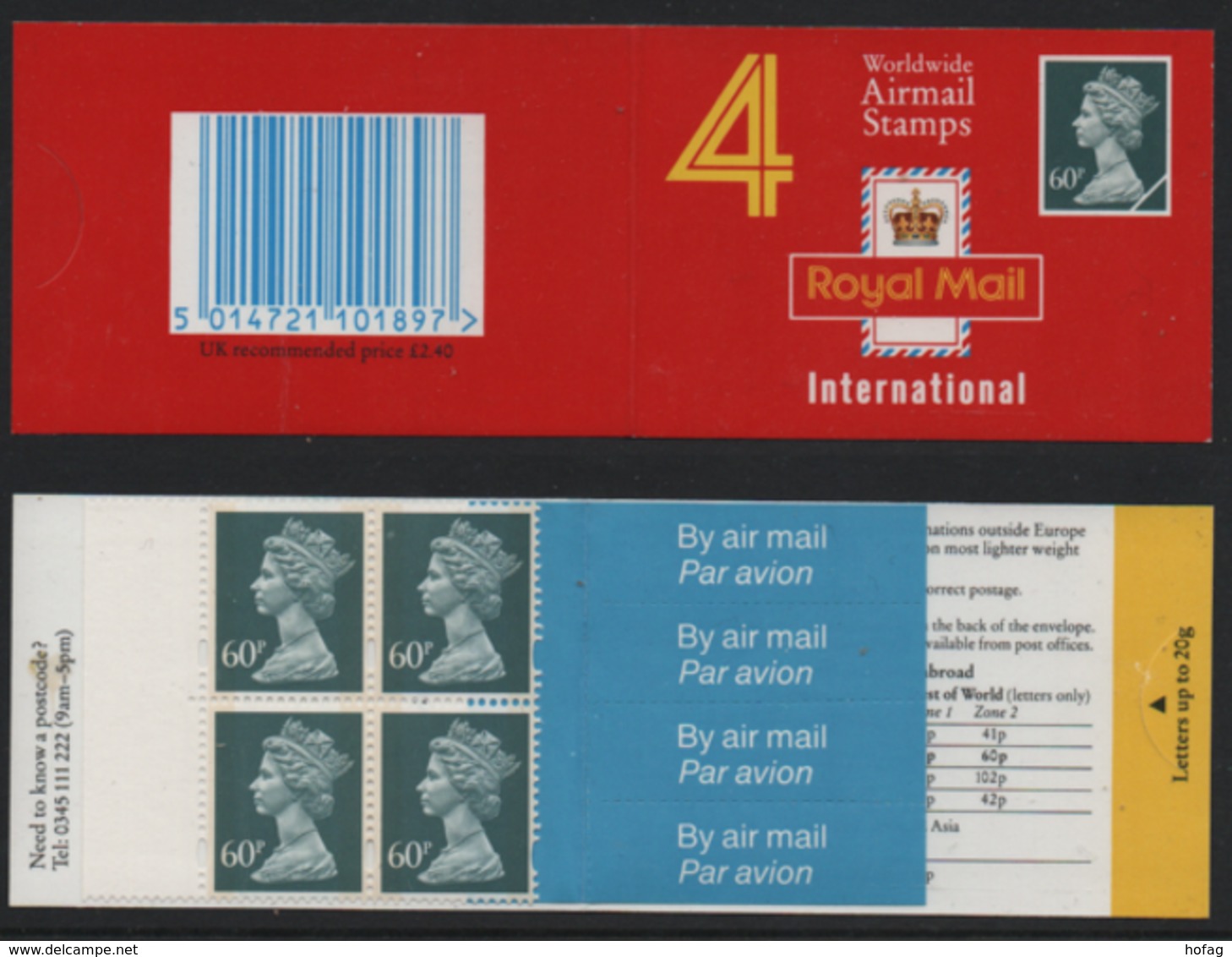 GB 1994 Windows Markenheft MiNr 0-160 Walsall Postfrisch UK Airmail - Booklets