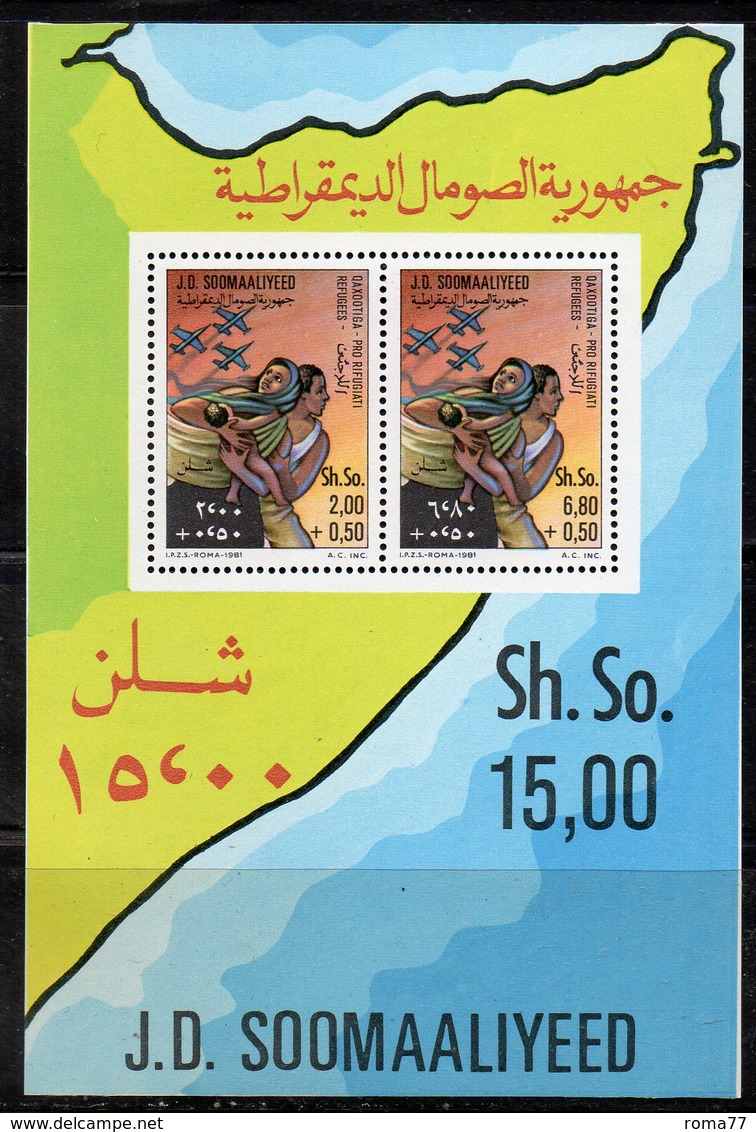 ETP416 - SOMALIA 1981 , Souvenir Sheet BF N. 10 (Michel 11) ***  Rifugiato - Somalia (1960-...)