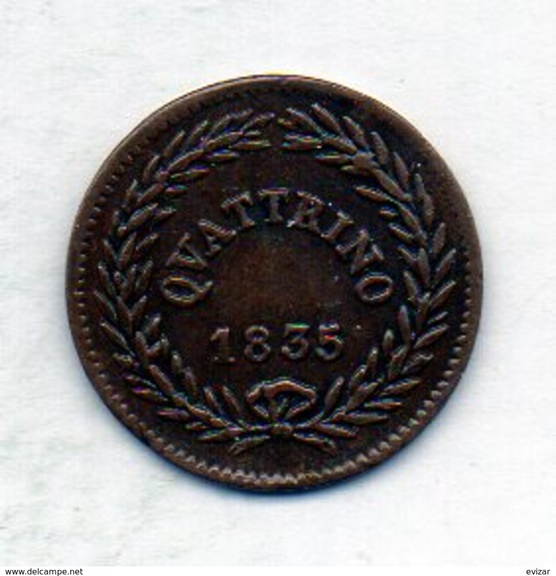 VATICANO, 1 Quattrino, Copper, Year 1835, KM #1318 - Vaticano (Ciudad Del)