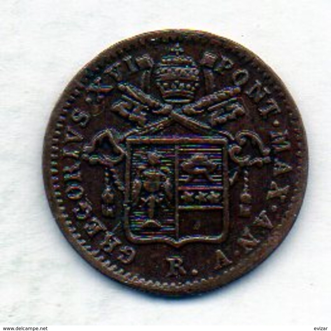 VATICANO, 1 Quattrino, Copper, Year 1835, KM #1318 - Vaticano (Ciudad Del)