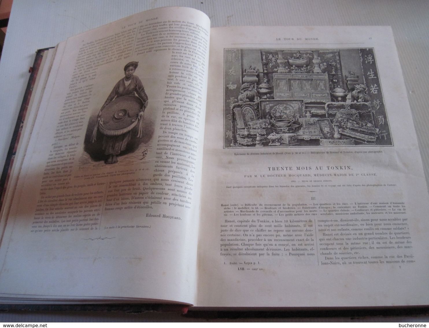 Livre Le Tour Du Monde  1er Semestre 1889 M. EDOUARD CHARTON 354 Pages Plus De 250 Gravures  TBE Taches D'humidité - 1801-1900