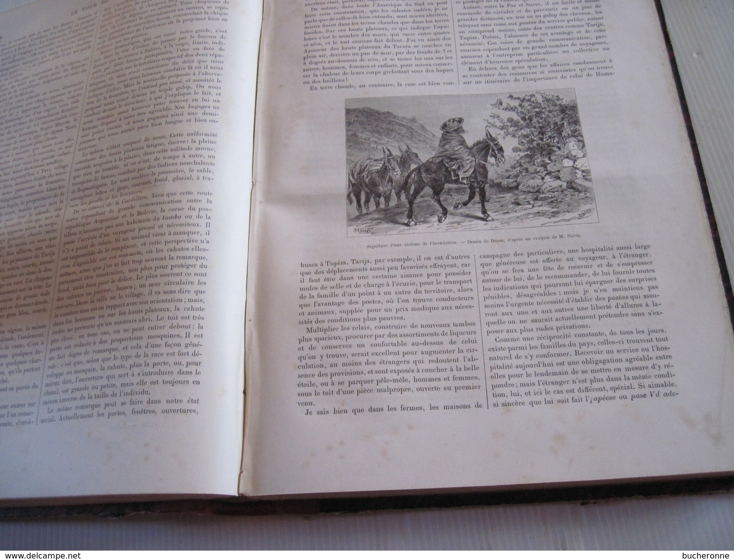 Livre Le Tour du Monde  1er Semestre 1889 M. EDOUARD CHARTON 354 pages plus de 250 gravures  TBE taches d'humidité