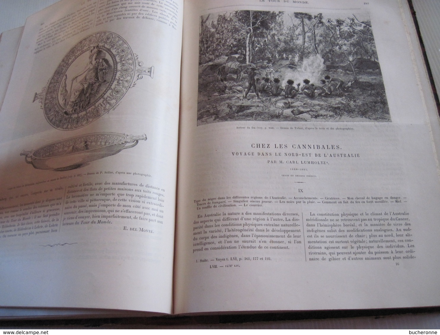 Livre Le Tour du Monde  1er Semestre 1889 M. EDOUARD CHARTON 354 pages plus de 250 gravures  TBE taches d'humidité