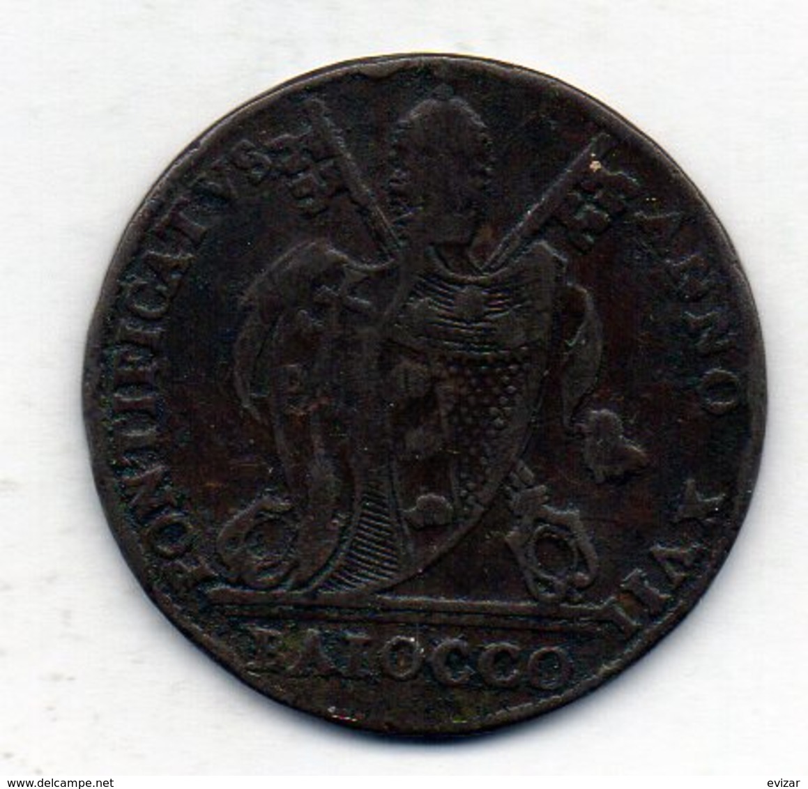 VATICANO, 1 Baiocco, Copper, Year 1816-B, KM #1279 - Vatican