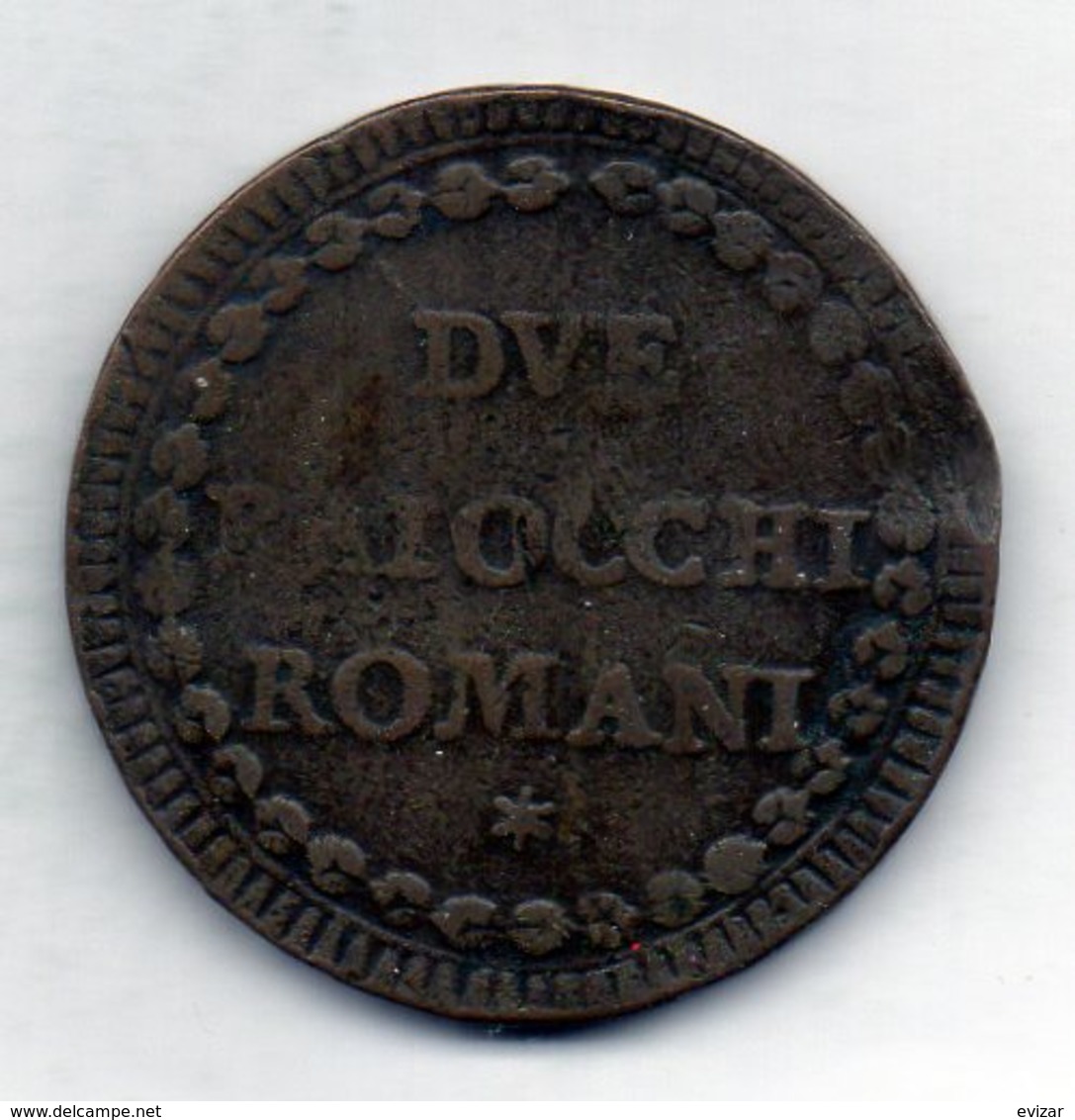 VATICANO, 2 Baiocchi, Copper, Year 1794, KM #70 - Vaticano (Ciudad Del)