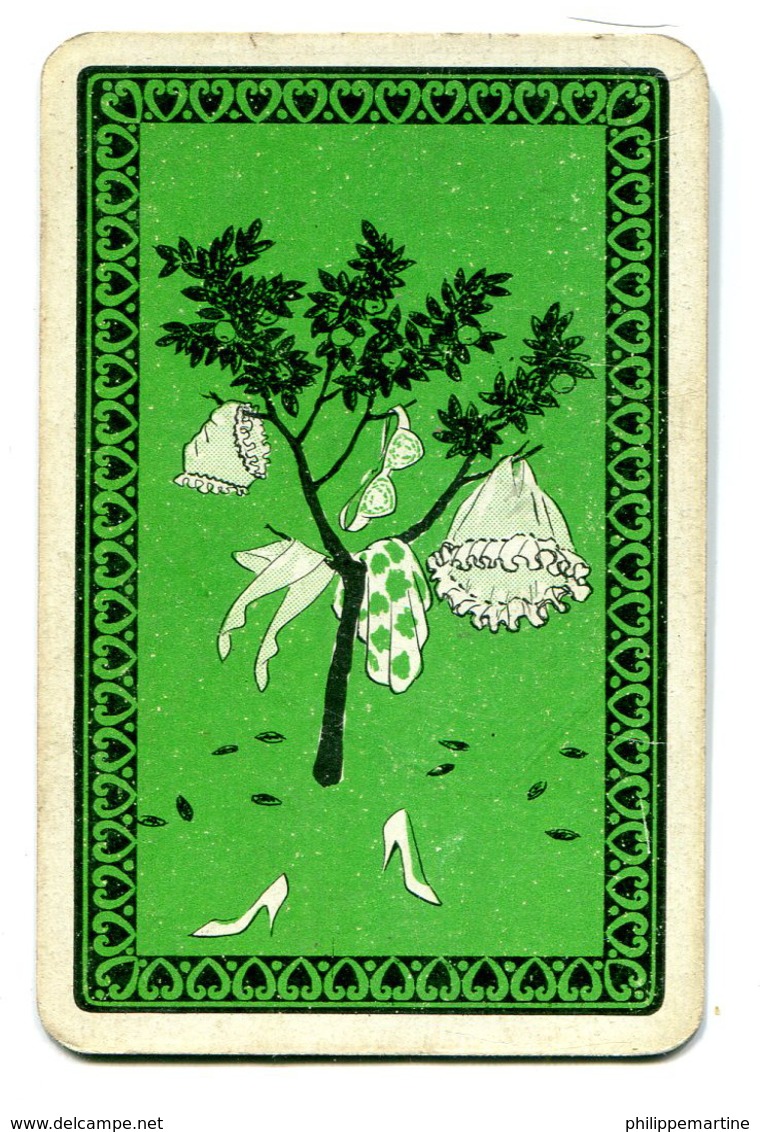 Carte Format 8,4 X 5,5 - Trois De Trèfle - Femme Nue - Autres & Non Classés
