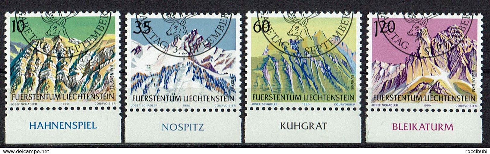 Liechtenstein 1990 // Mi. 1000/1003 O - Oblitérés