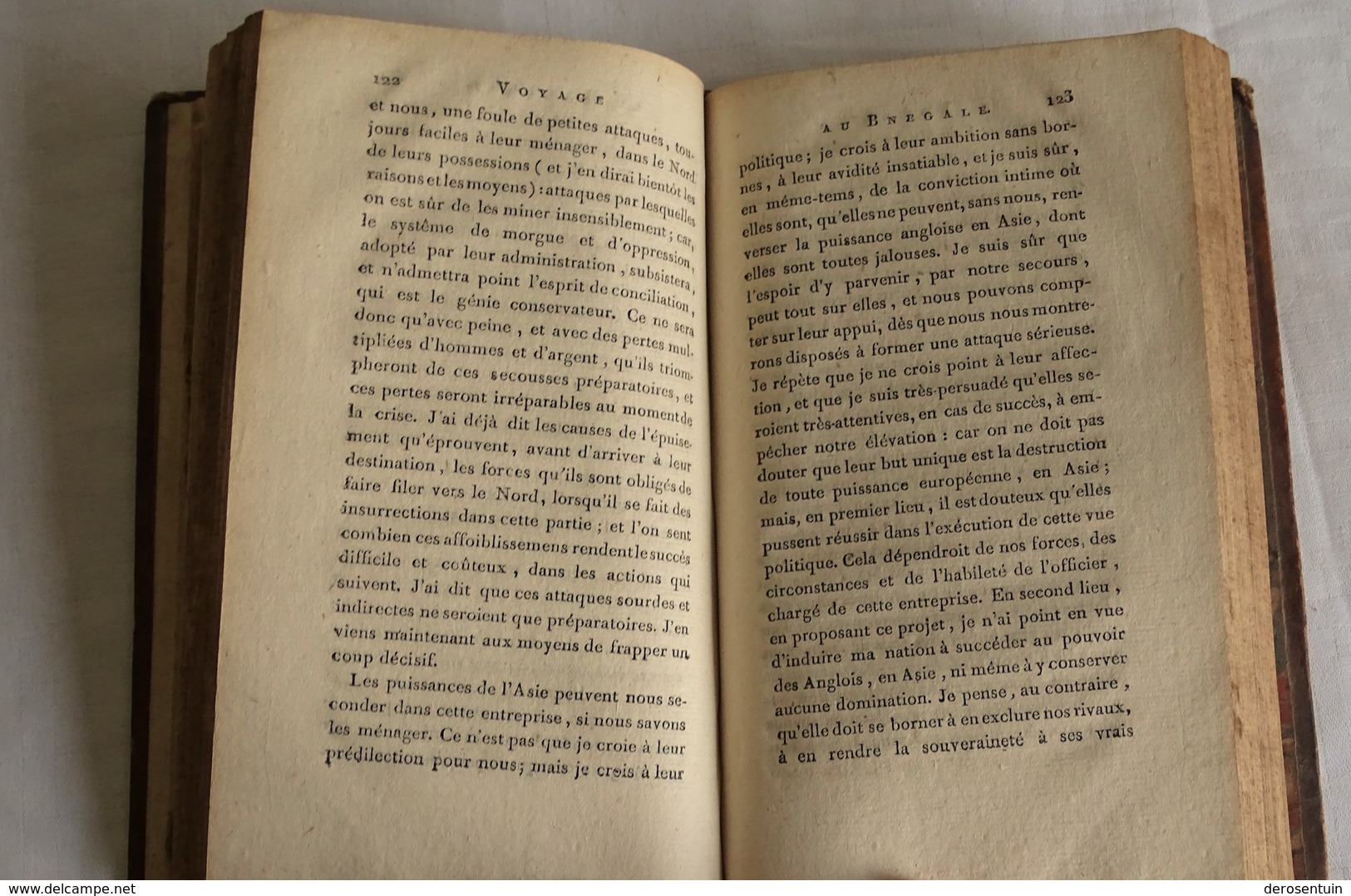 A1247	[Boek] Voyage Au Bengale, Suivi De Notes Critiques Et Politiques ... [2 Vol. Carte / Paris, An VIII 1799-1800] - 1701-1800