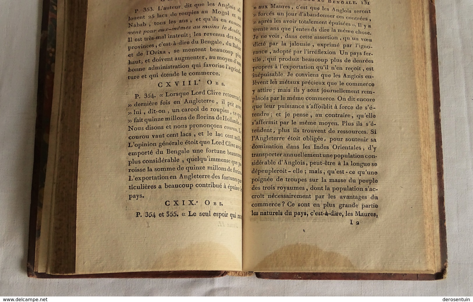 A1247	[Boek] Voyage Au Bengale, Suivi De Notes Critiques Et Politiques ... [2 Vol. Carte / Paris, An VIII 1799-1800] - 1701-1800
