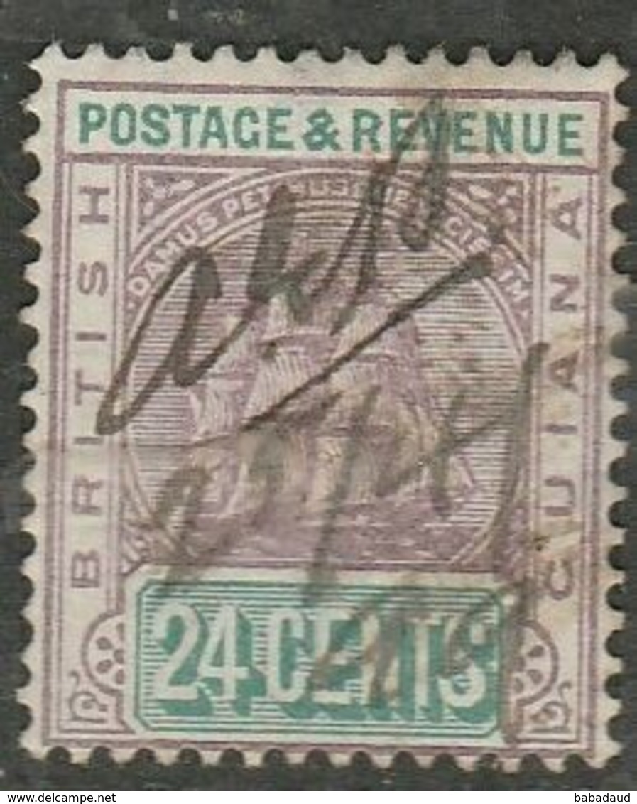British Guiana, 1889, 24 Cents, Fiscal Use - British Guiana (...-1966)