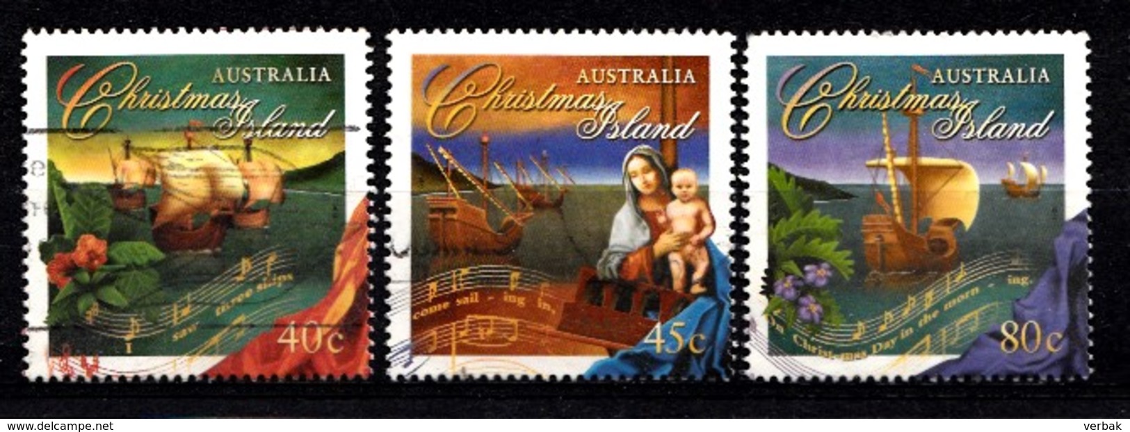 Christmas Island 1996  Mi.nr.:423-425 Weihnachten  Oblitérés / Used / Gestempeld - Christmas Island