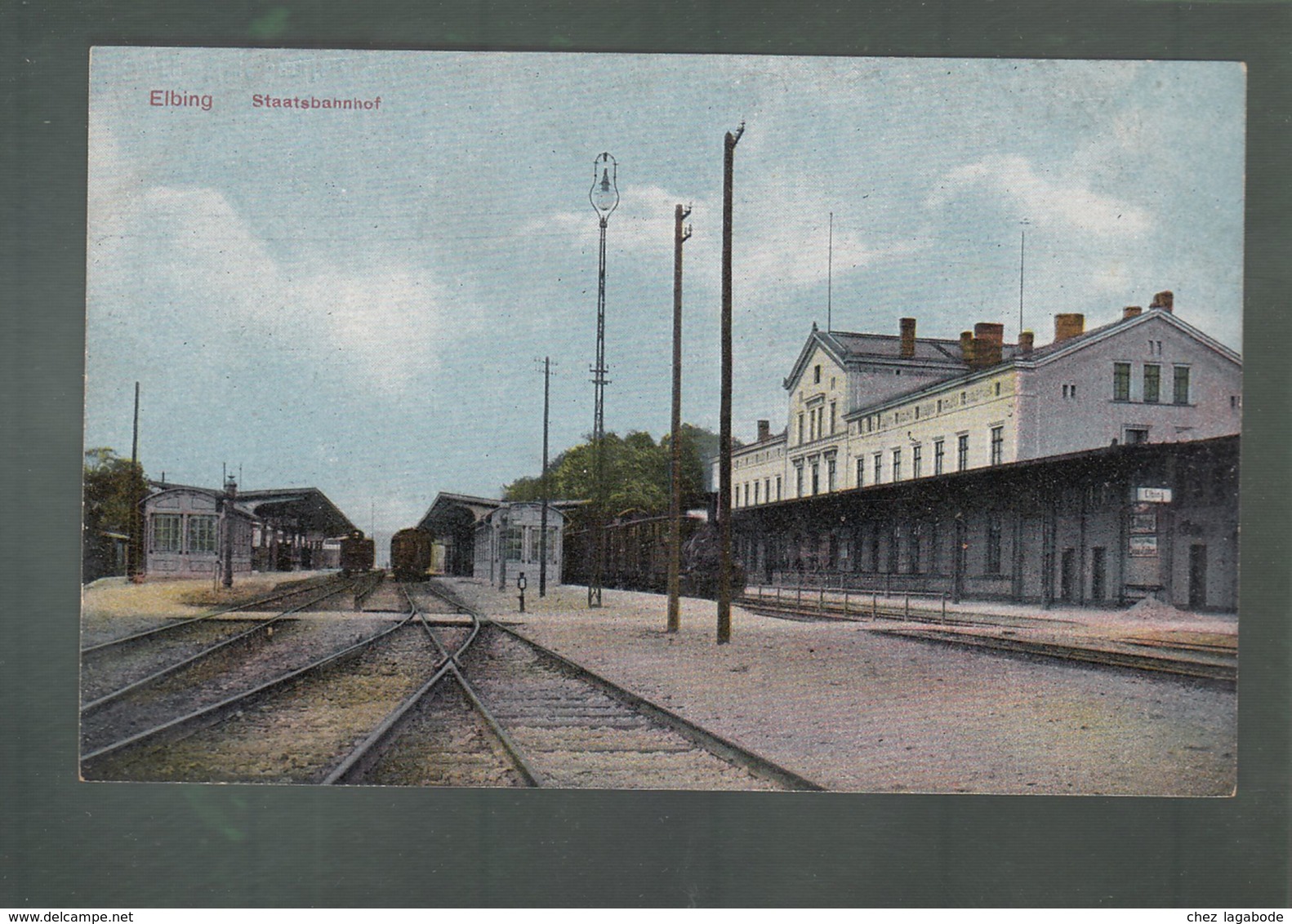 CPA (Pol.) Elbing -  Staatsbahnhof - Poland