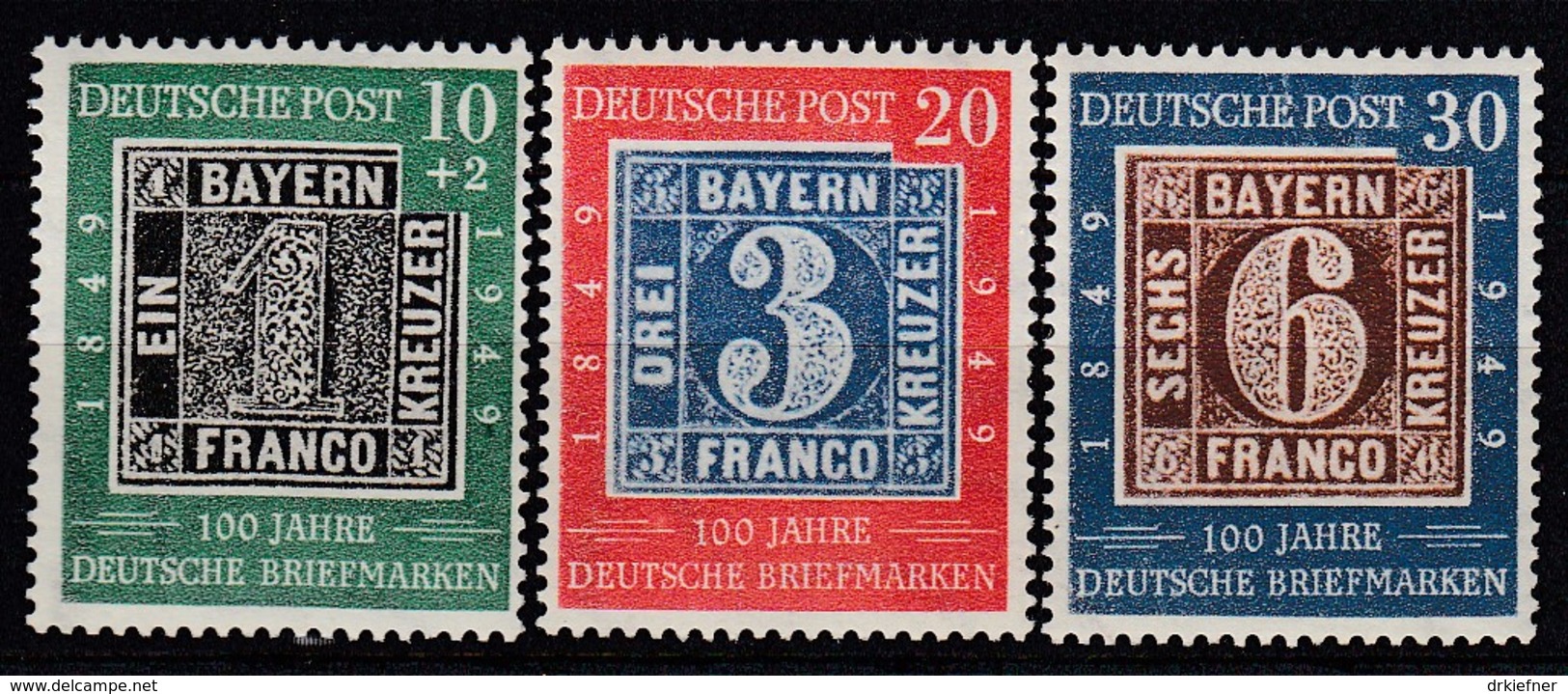 BRD 113-115, Postfrisch **, 100 Jahre Deutsche Briefmarken 1949 - Nuevos