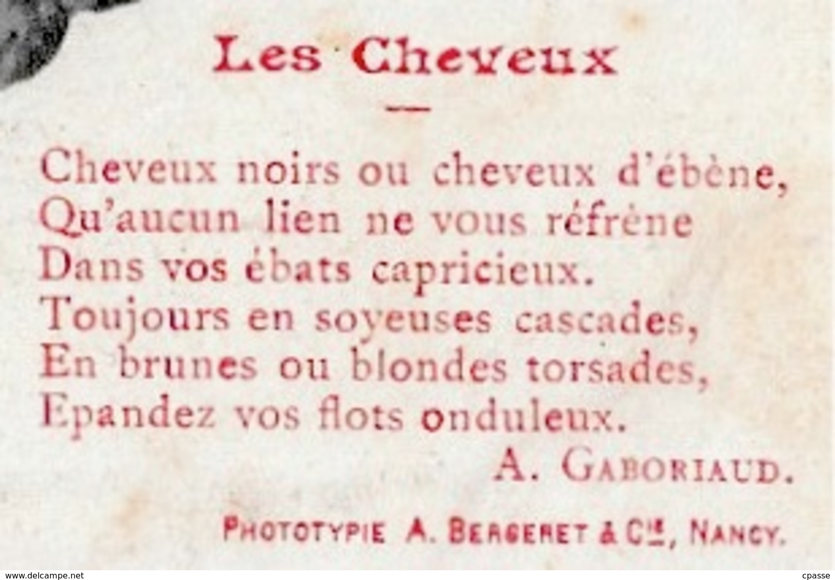 CPA Bergeret : LES CHEVEUX ** Femme - Bergeret