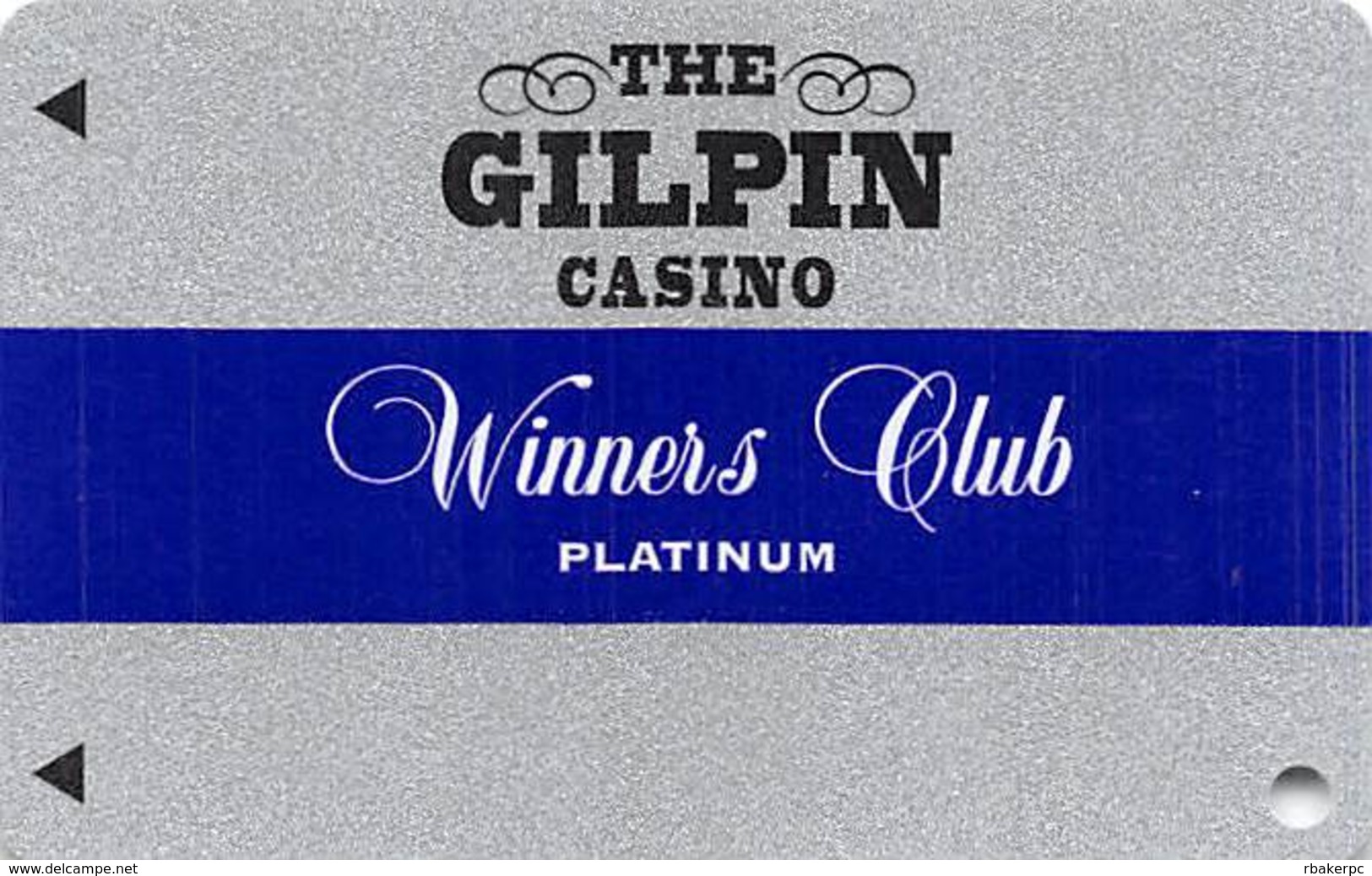 Gilpin Casino Black Hawk CO - BLANK Slot Card - Winners Club Platinum - Tarjetas De Casino