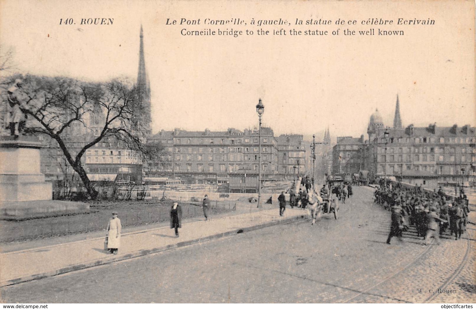 ROUEN  Pont Et Statue Corneille  24 (scan Recto-verso)MA2297Bis - Rouen
