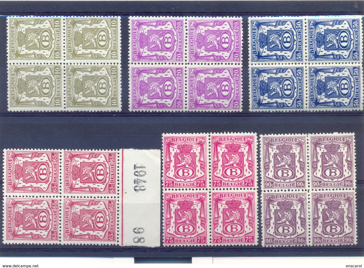 Nrs. S36/S41 In Blok Van 4 Postgaaf ** Zeer Mooi MNH 54 Côte - Otros & Sin Clasificación