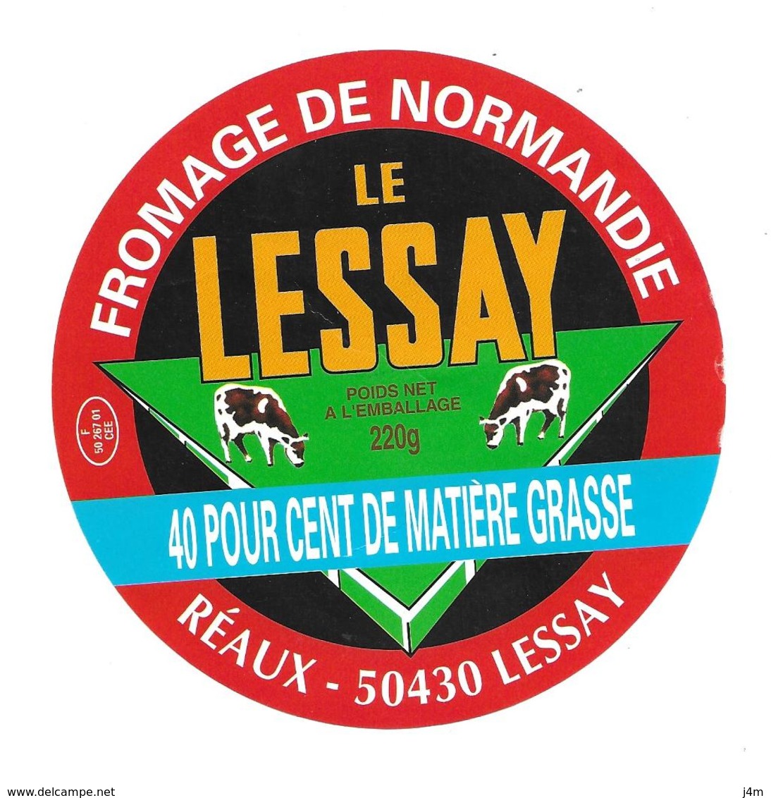 ETIQUETTE De FROMAGE..CAMEMBERT De NORMANDIE..Le Lessay...REAUX à LESSAY ( Manche 50) - Fromage