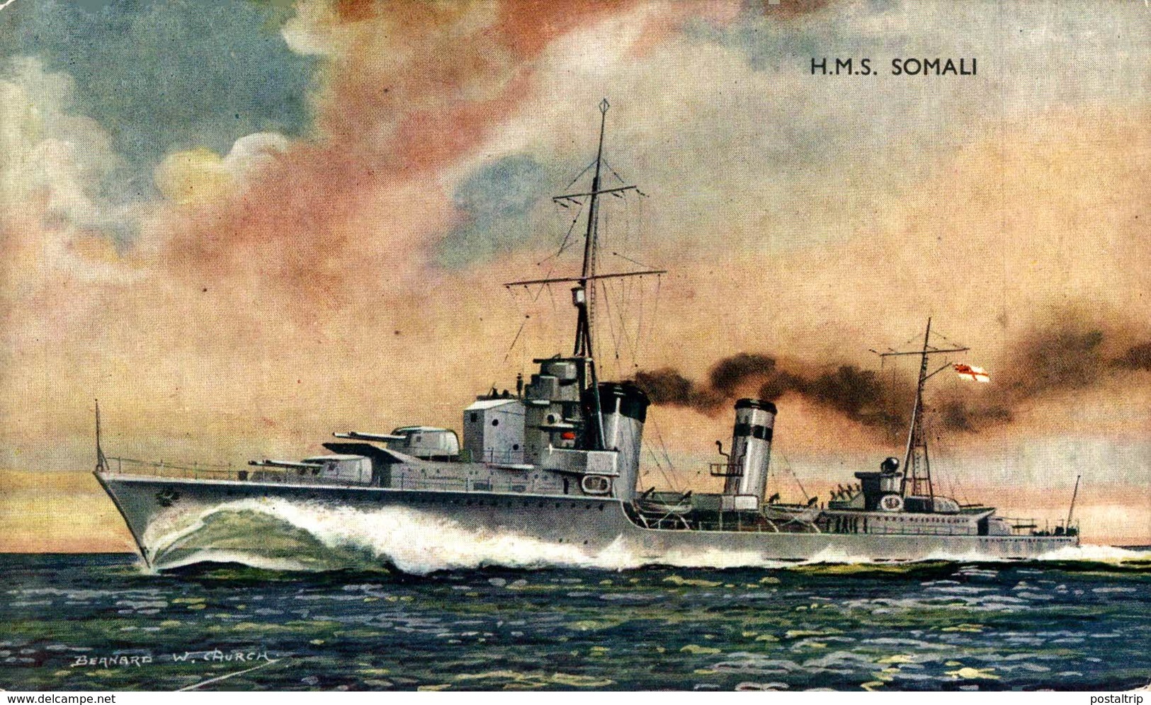 HMS - SOMALI - Marine  Battleship  Kriegsschiff, Warship - Guerra