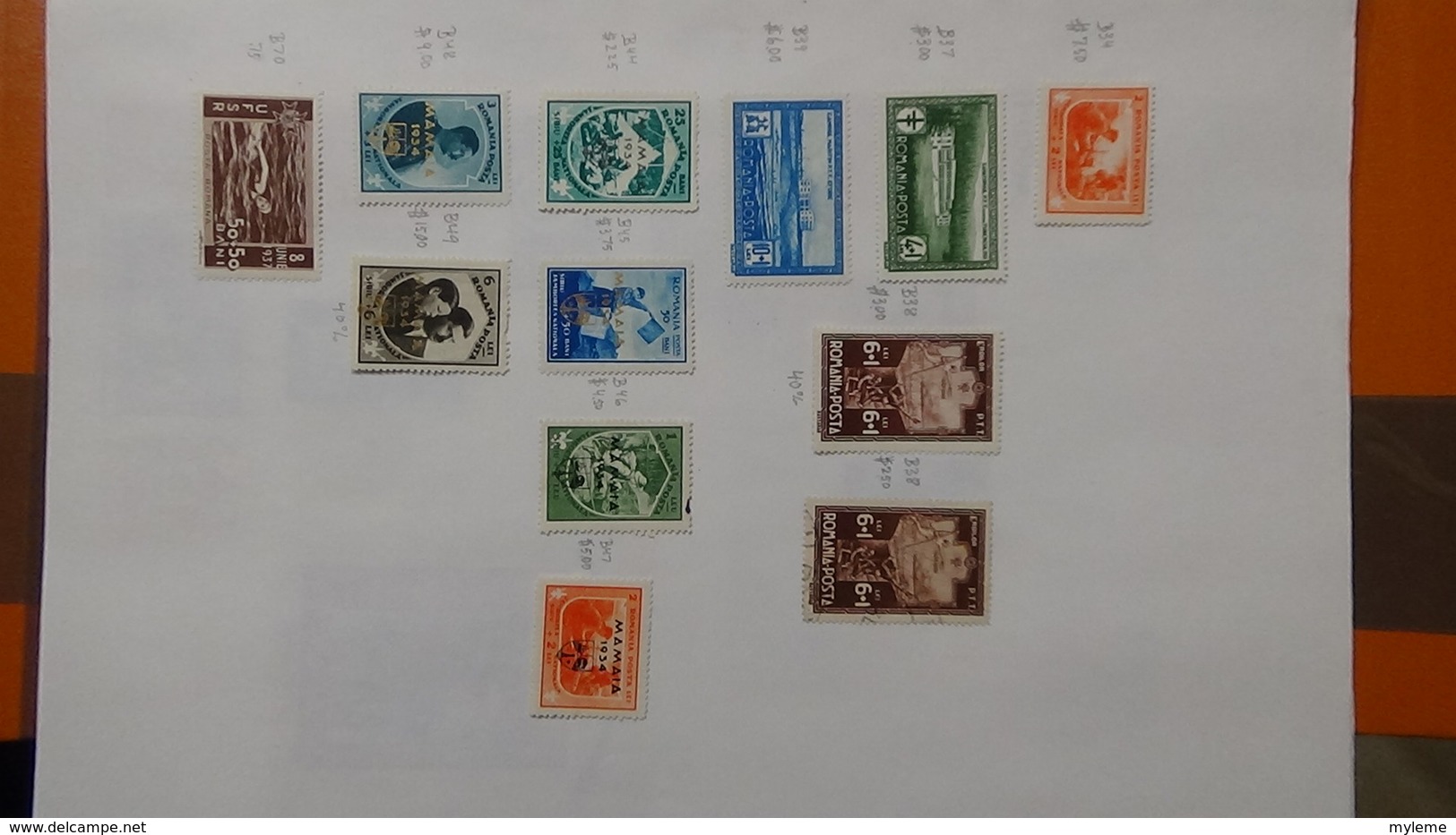 A241 Cahier de timbres de Roumanie dont fin de catalogue. A saisir !!! Voir commentaires