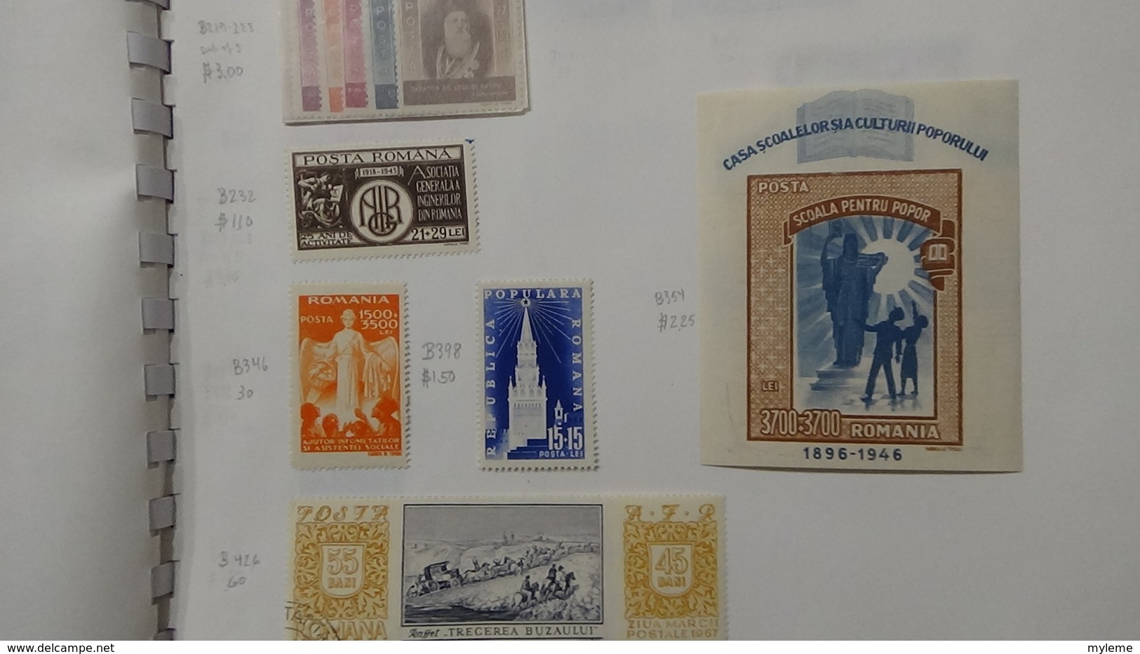 A241 Cahier de timbres de Roumanie dont fin de catalogue. A saisir !!! Voir commentaires