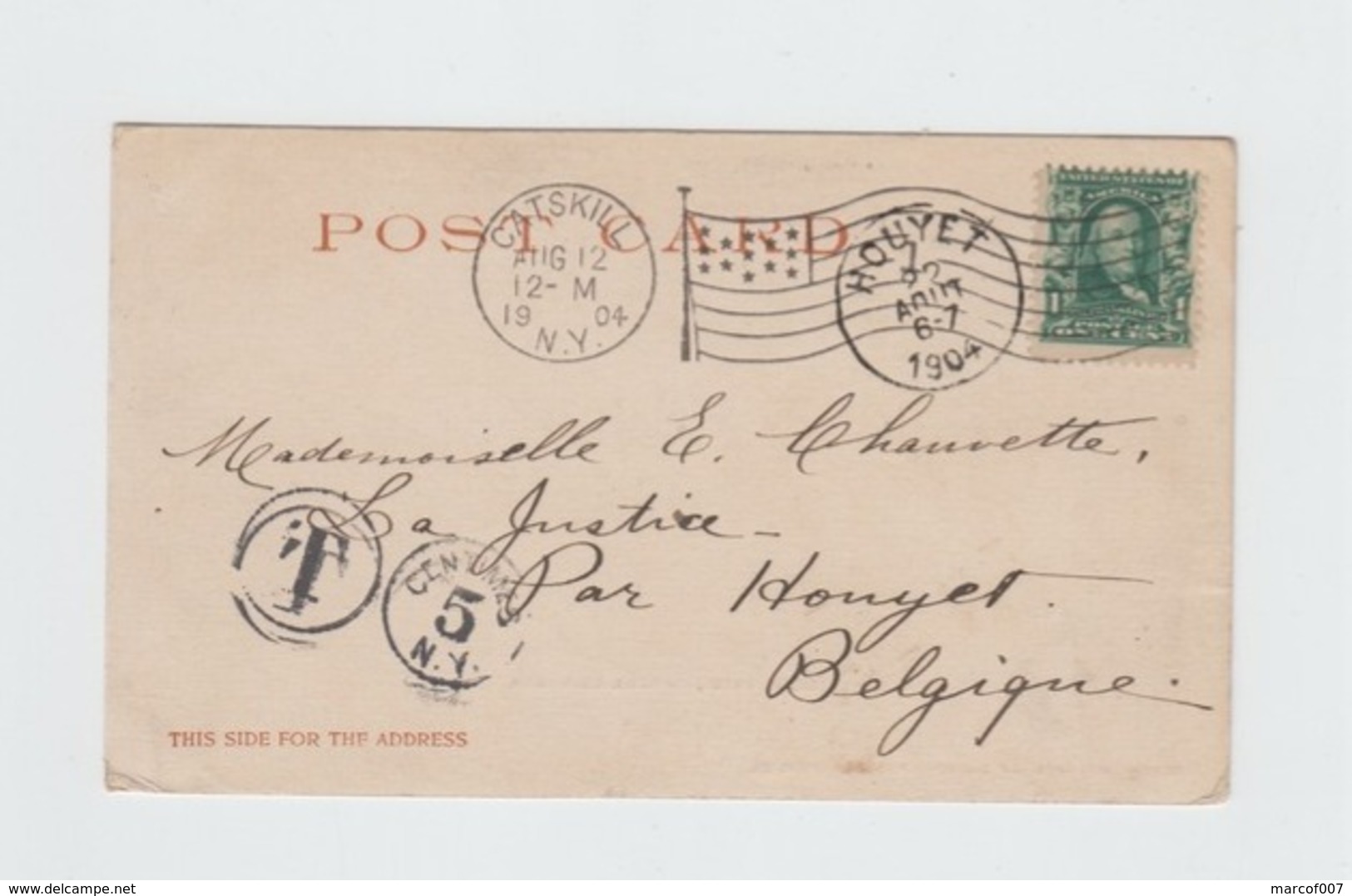 Catskill Mountains - BELGIUM - HOUYET - TAXE - 5C - 1904 - Catskills