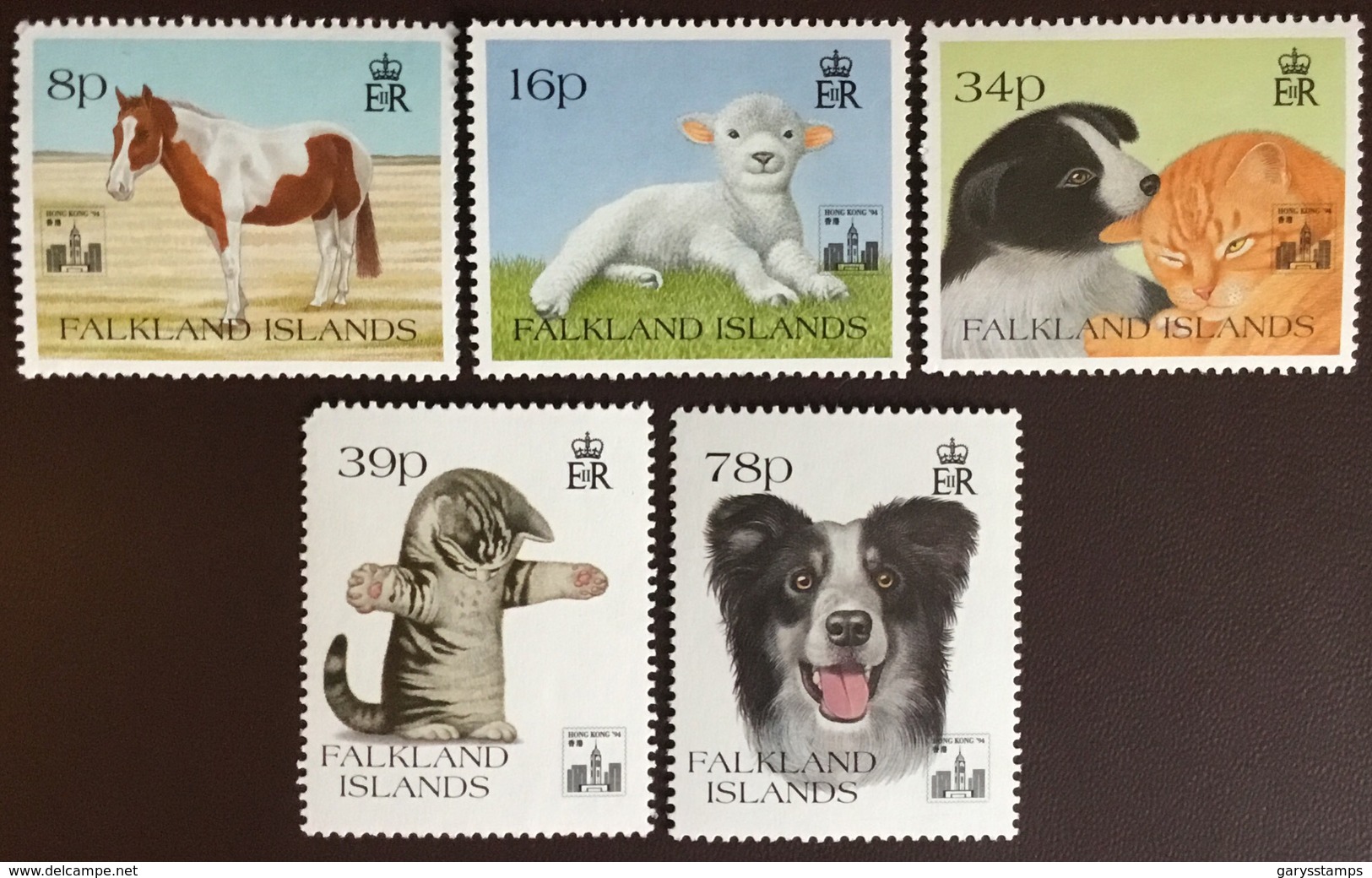 Falkland Islands 1994 Hong Kong Pets Animals MNH - Sonstige & Ohne Zuordnung