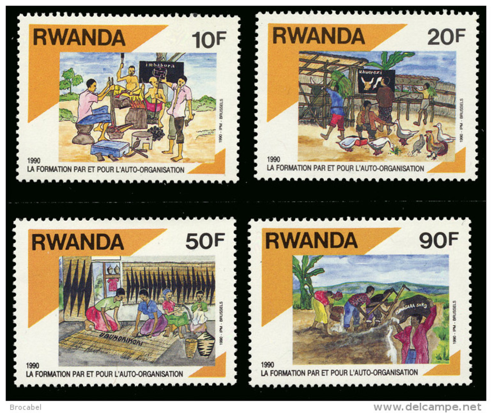 Rwanda 1384/87**  Auto-organisation  MNH - Neufs
