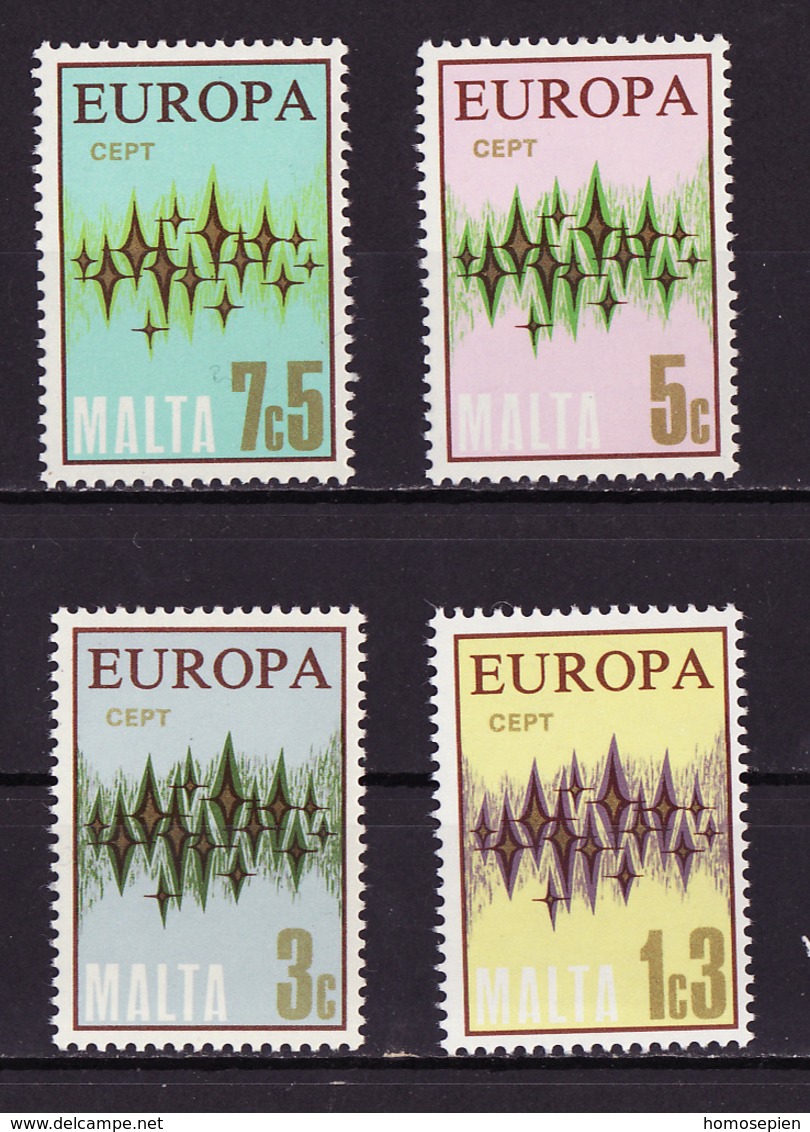 Europa CEPT 1972 Malte - Malta Y&T N°452 à 455 - Michel N°450 à 453 *** - 1972