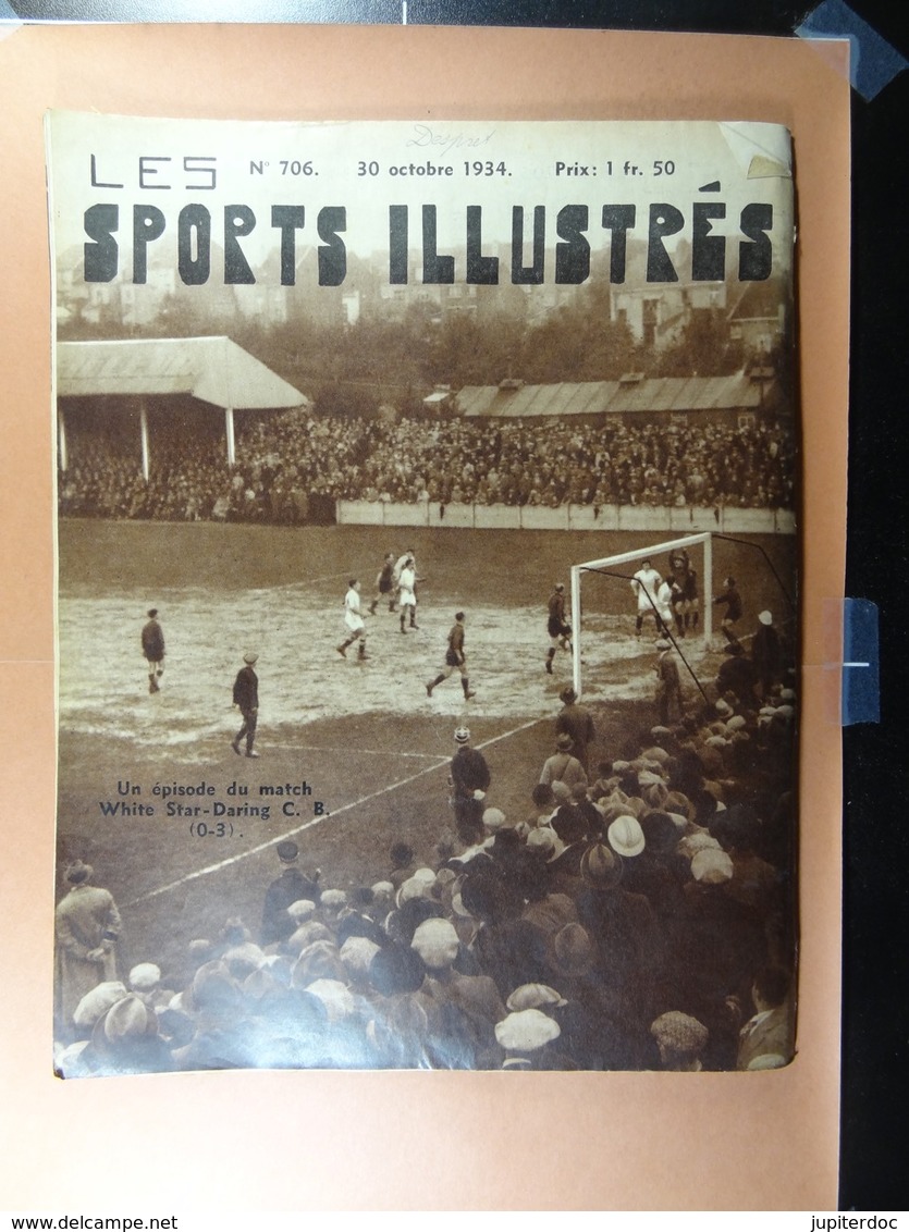 Les Sports Illustrés 1934 N°706 Roth-Seelig Union-Daring Baker-Sybille Diables Rouges Tour de France White Star