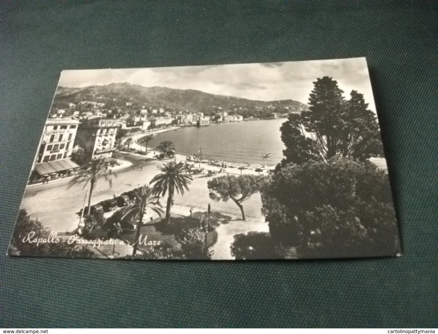 FOTOGRAFICA RAPALLO GENOVA LIGURIA PICCOLO FORMATO PANORAMA PASSEGGIATA A MARE RISTORANTE SAVOIA ALBERGO - Genova