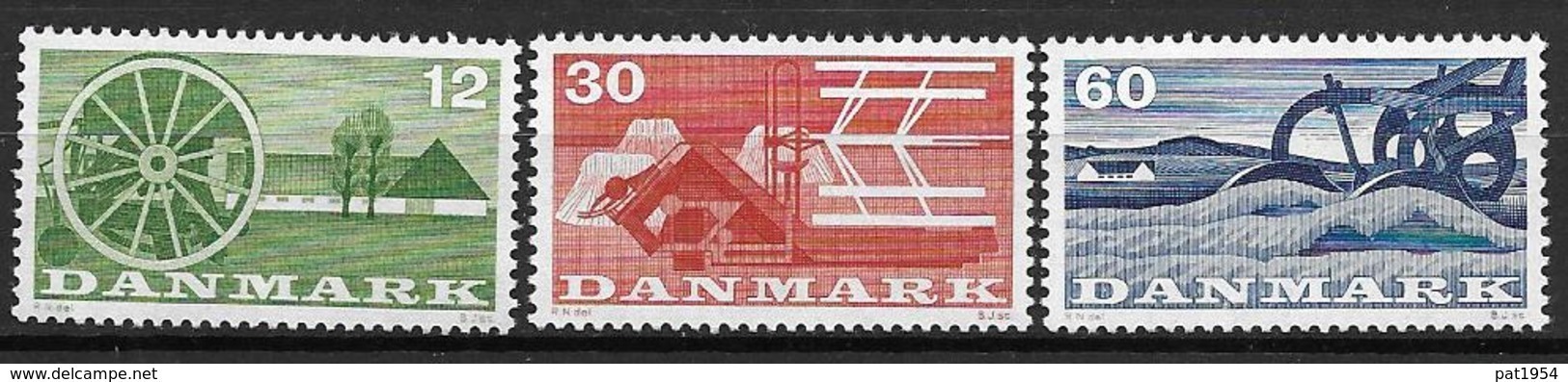 Danemark 1960 N° 386/388 Neufs** Agriculture - Nuovi