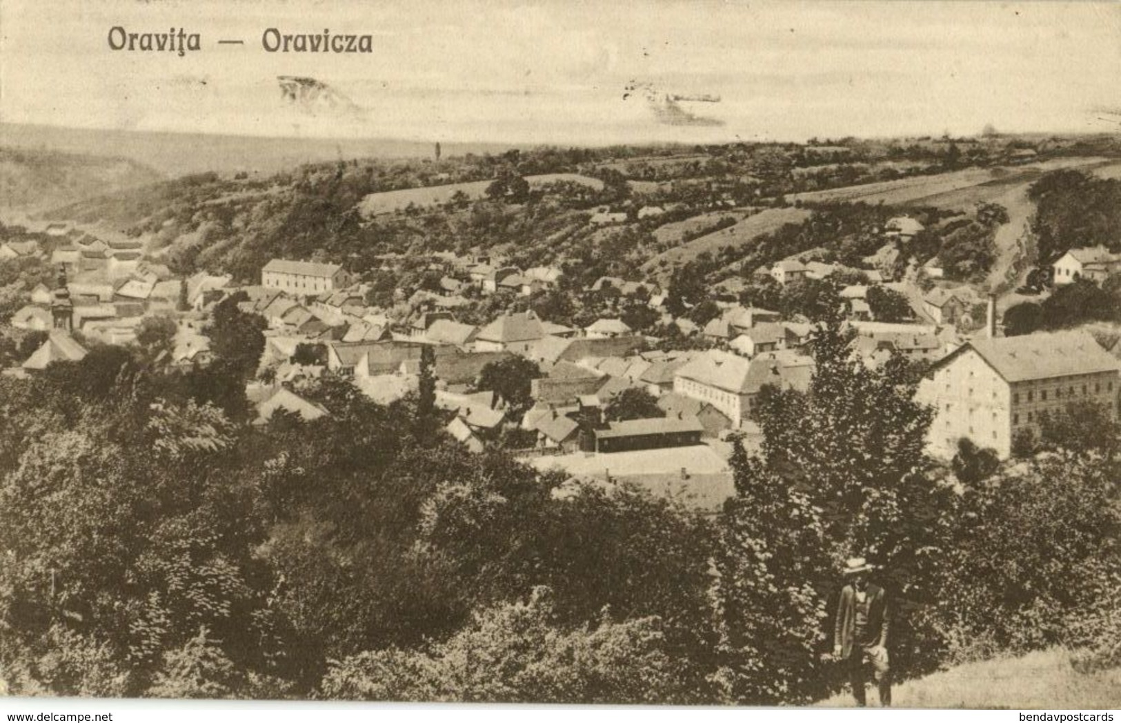 Romania, ORAVIȚA ORAVICZA, Panorama (1924) Postcard - Romania