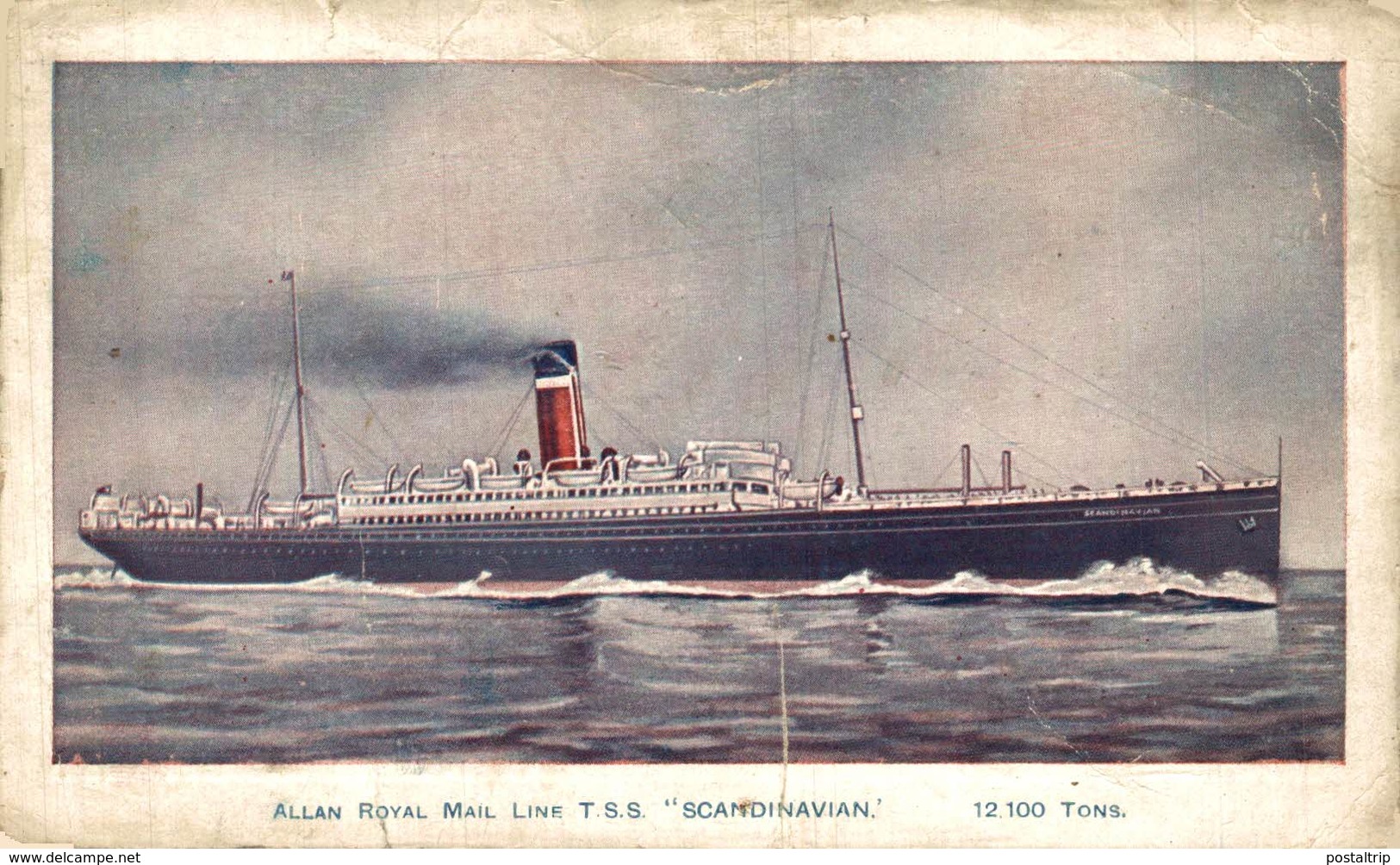 ALLAN ROYAL MAIL LINE TSS SCANDINAVIAN - Steamers