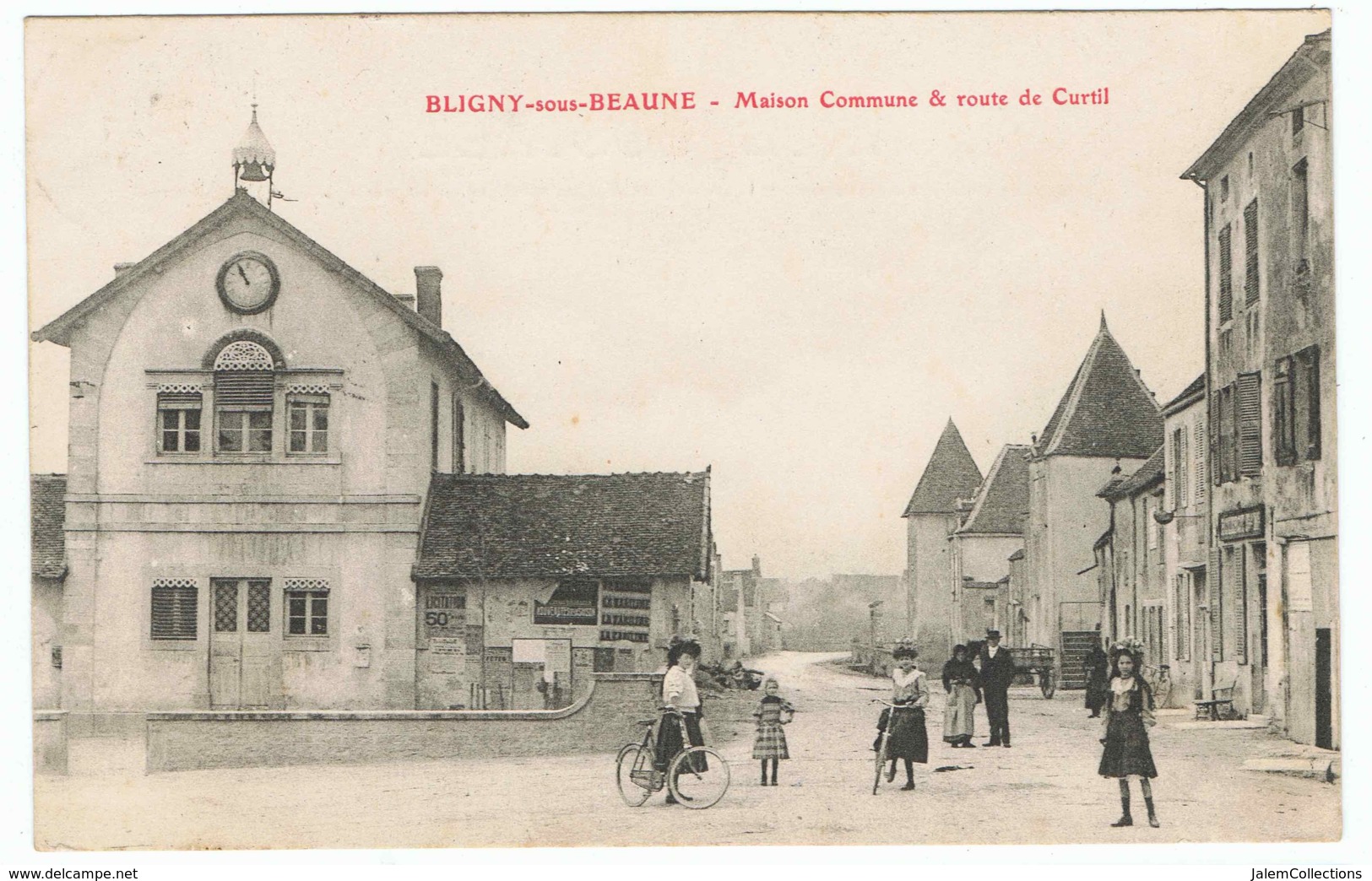 BLIGNY-sous-BEAUNE Maison Commune & Route De Curtil - Autres & Non Classés