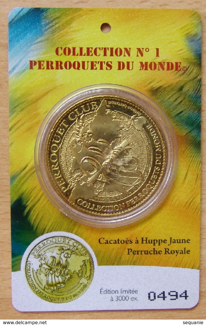 Médaille Touristique Cacatoes à Huppe Jaune 2010 Sous Encart - 2010