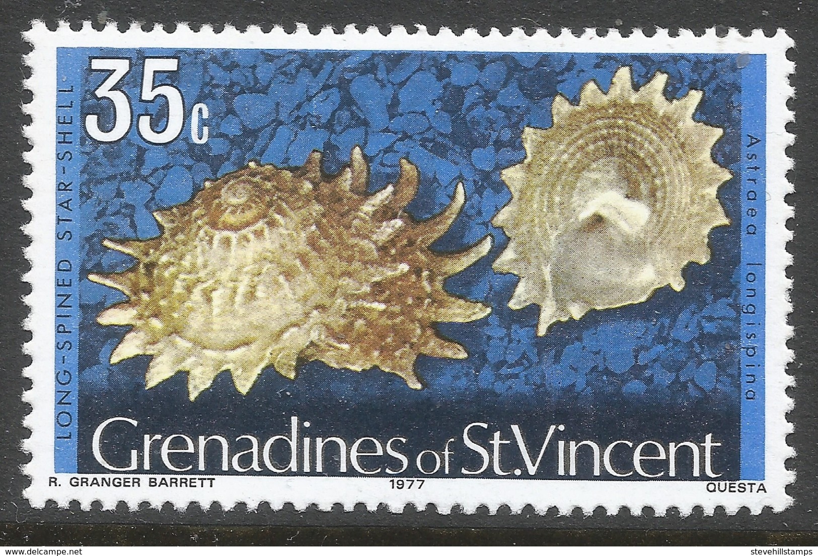 Grenadines Of St Vincent. 1974 Shells And Molluscs. 35c MH. (1977 Date Imprint) SG 47A - St.Vincent & Grenadines