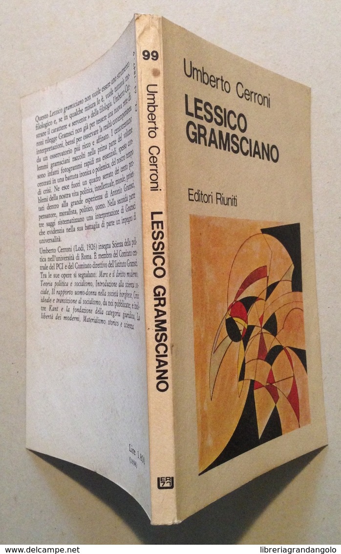 Umberto Cerroni Lessico Gramsciano Editori Riuniti Roma 1978 - Non Classificati