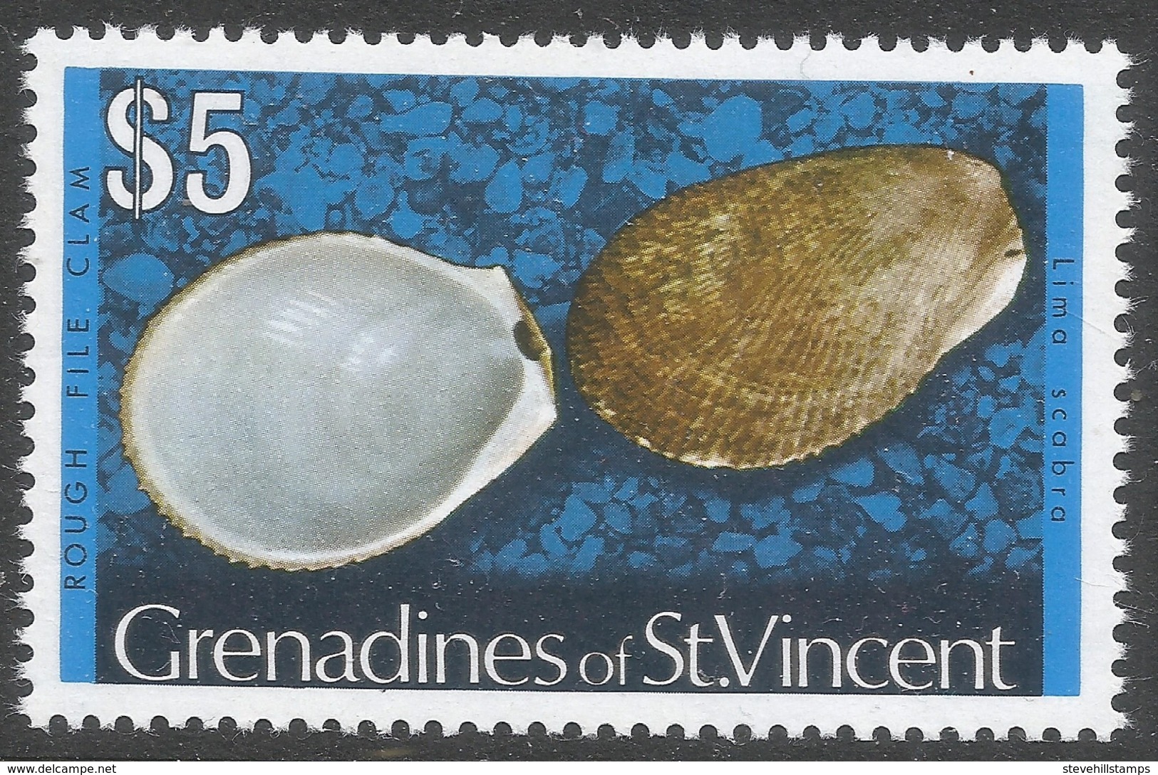 Grenadines Of St Vincent. 1974 Shells And Molluscs. $5 MH. SG 52A - St.Vincent & Grenadines