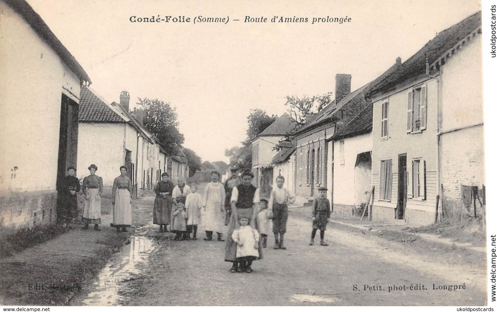 CPA 80 - CONDE FOLIE, Route D'Amiens Prolongee - Autres & Non Classés