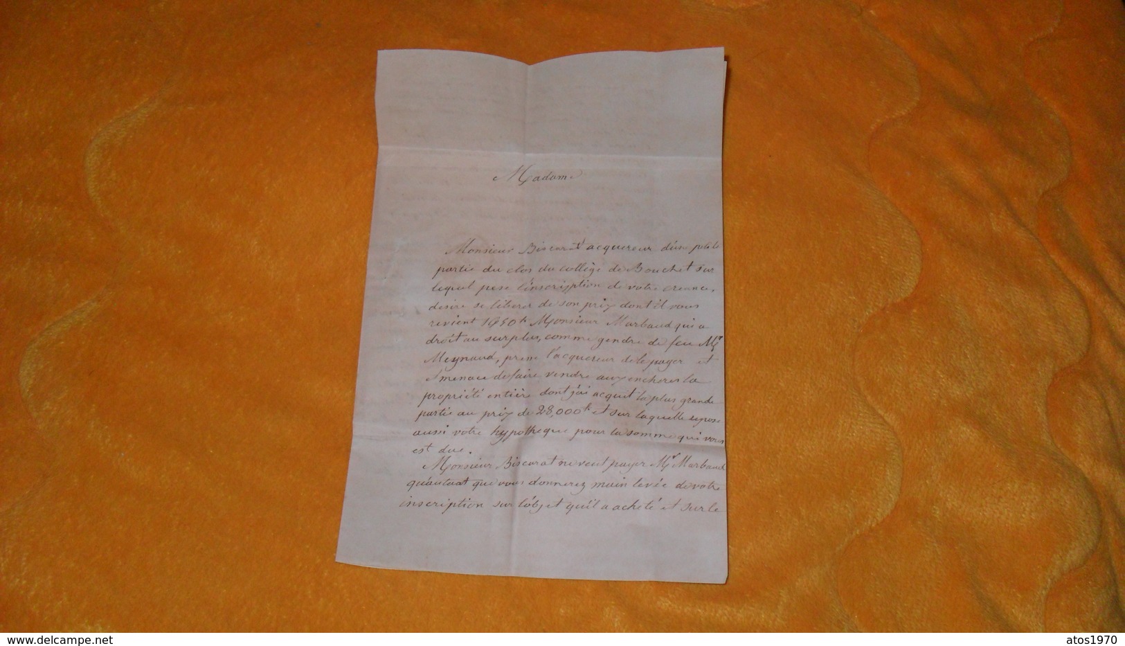 LETTRE ANCIENNE DE 1855.../ TAULIGNAN POUR LASSEUBE PROPRE AU CHATEAUX DE CAZAUX GERS ?..CACHETS + TIMBRE + OBLIT. A IDE - 1849-1876: Klassieke Periode