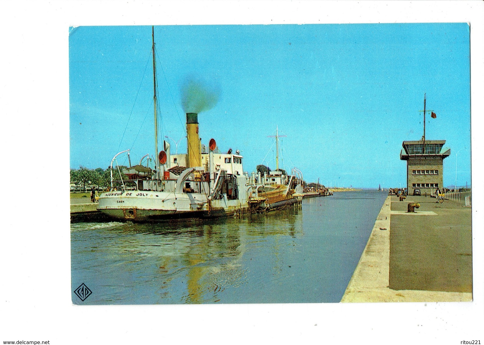 Cpm - 14 - Ouistreham - RIVA-BELLA - L'Ingénieur De Joly (Caen) Dans L'écluse - Cap 1751 - Bateau - Ouistreham