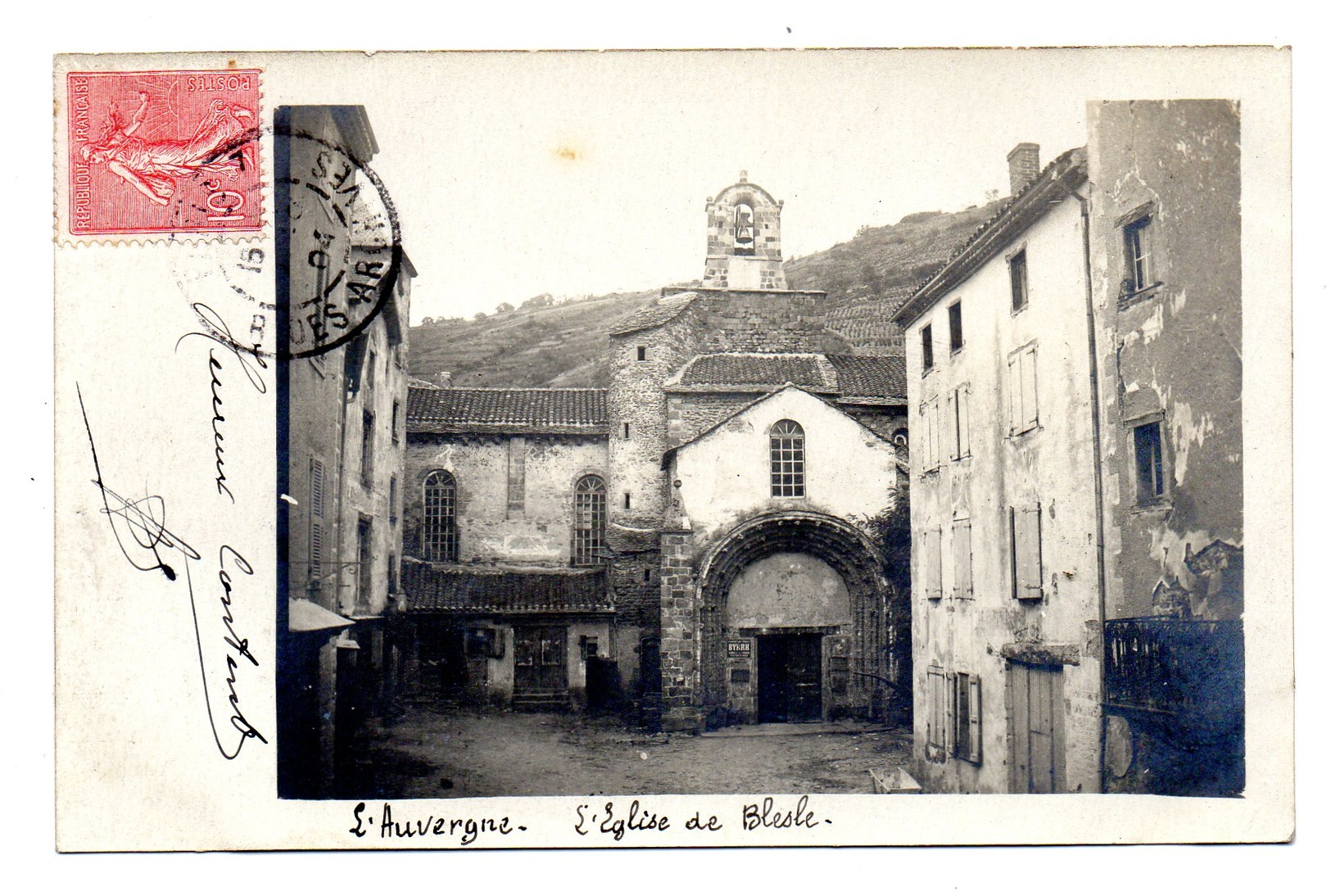 Carte Photo Eglise De Blesle - Blesle