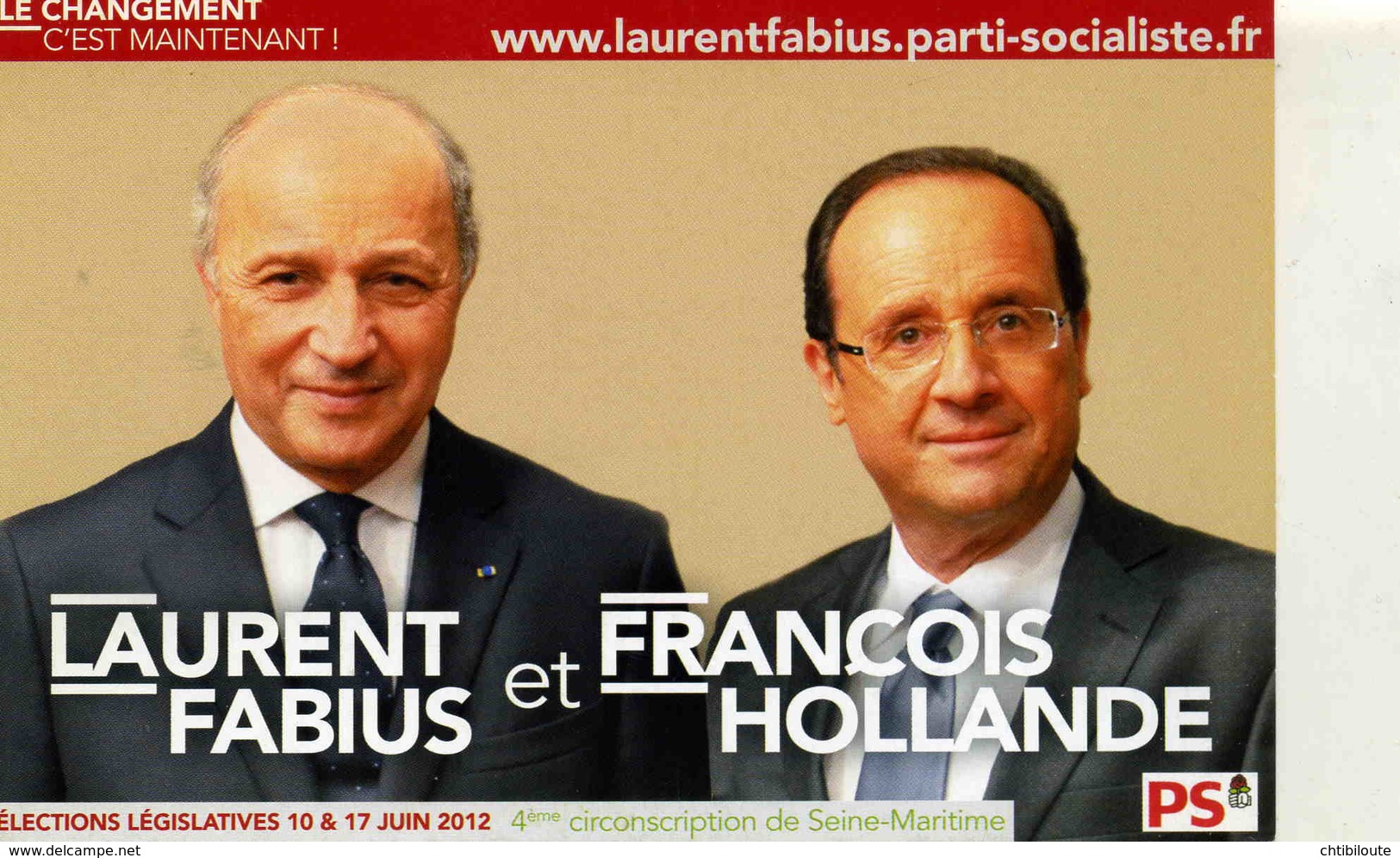 POLITIQUE  L 5  / LAURENT FABIUS ET FRANCOIS HOLLANDE  CPM / CPSM    10 X 15 - People