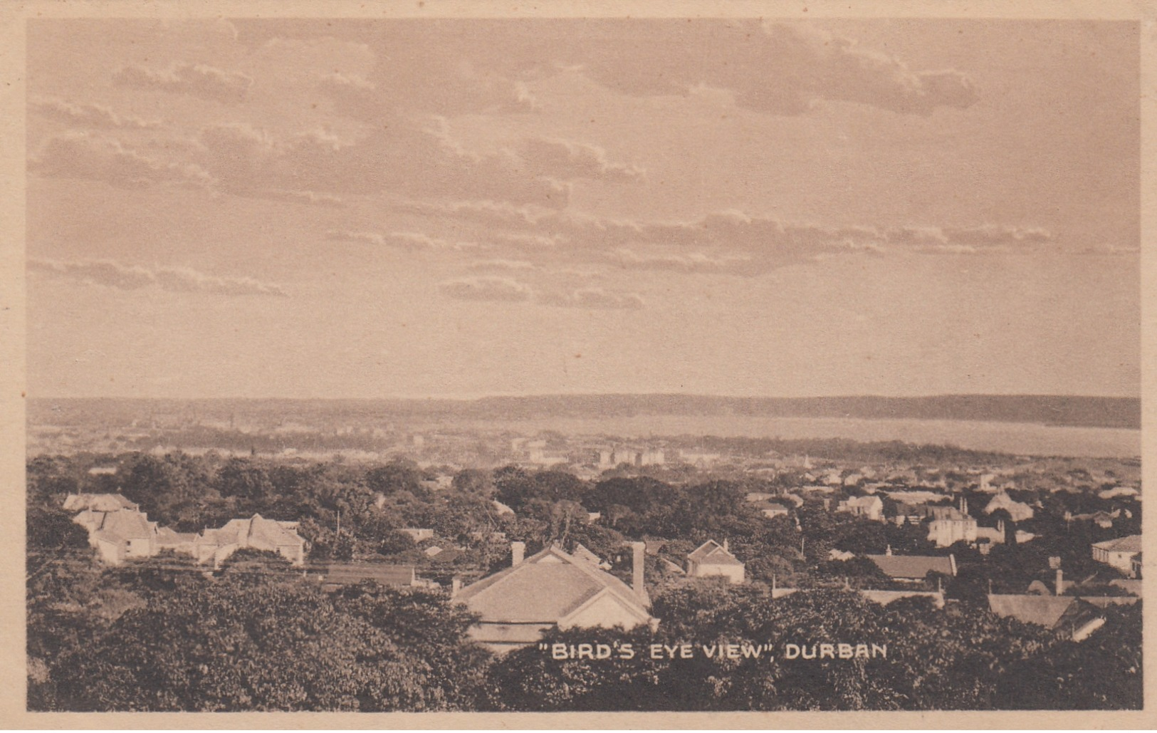 RP: DURBAN , South Africa , 1910s ; Bird's Eye View - Afrique Du Sud