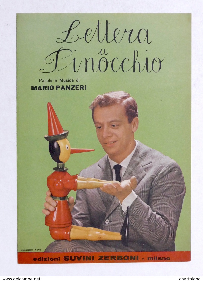 Spartito - Johnny Dorelli - Lettera A Pinocchio - Canto, Mandolino - Ed. 1959 - Non Classificati