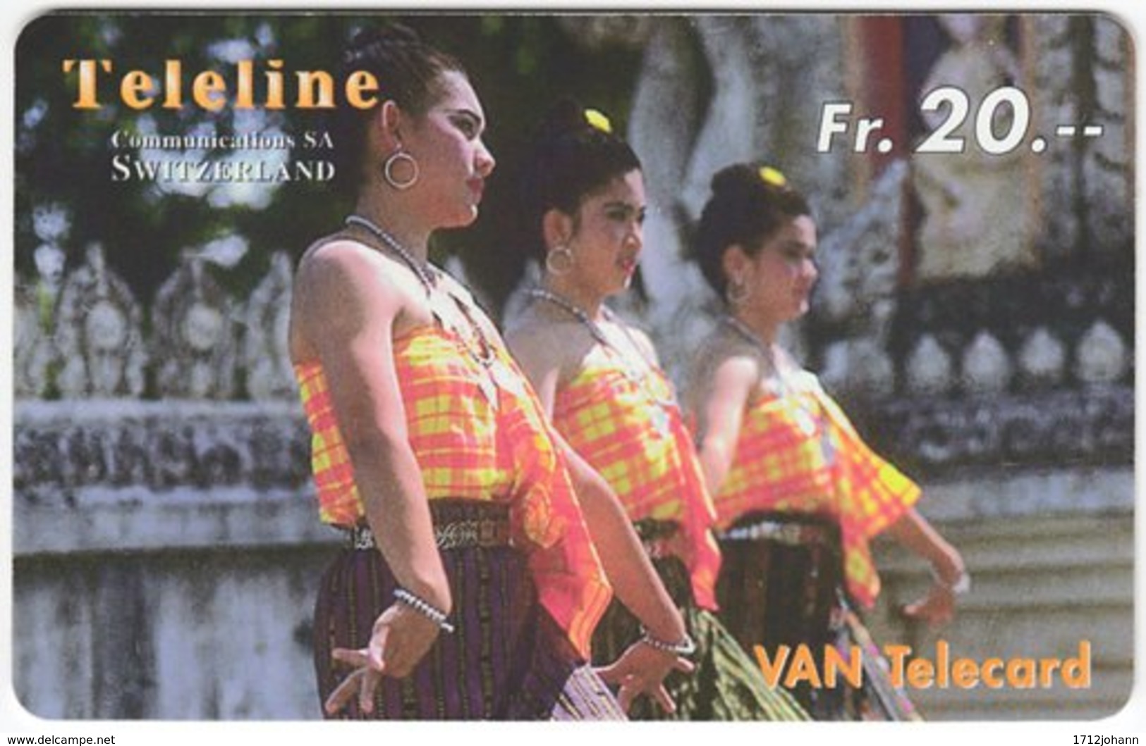 SWITZERLAND D-146 Prepaid Teleline - Culture, Traditional Dancer - Used - Suiza