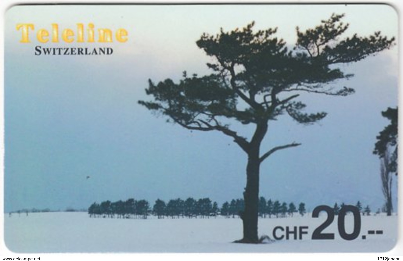 SWITZERLAND D-133 Prepaid Teleline - Landscape, Winter - Used - Schweiz